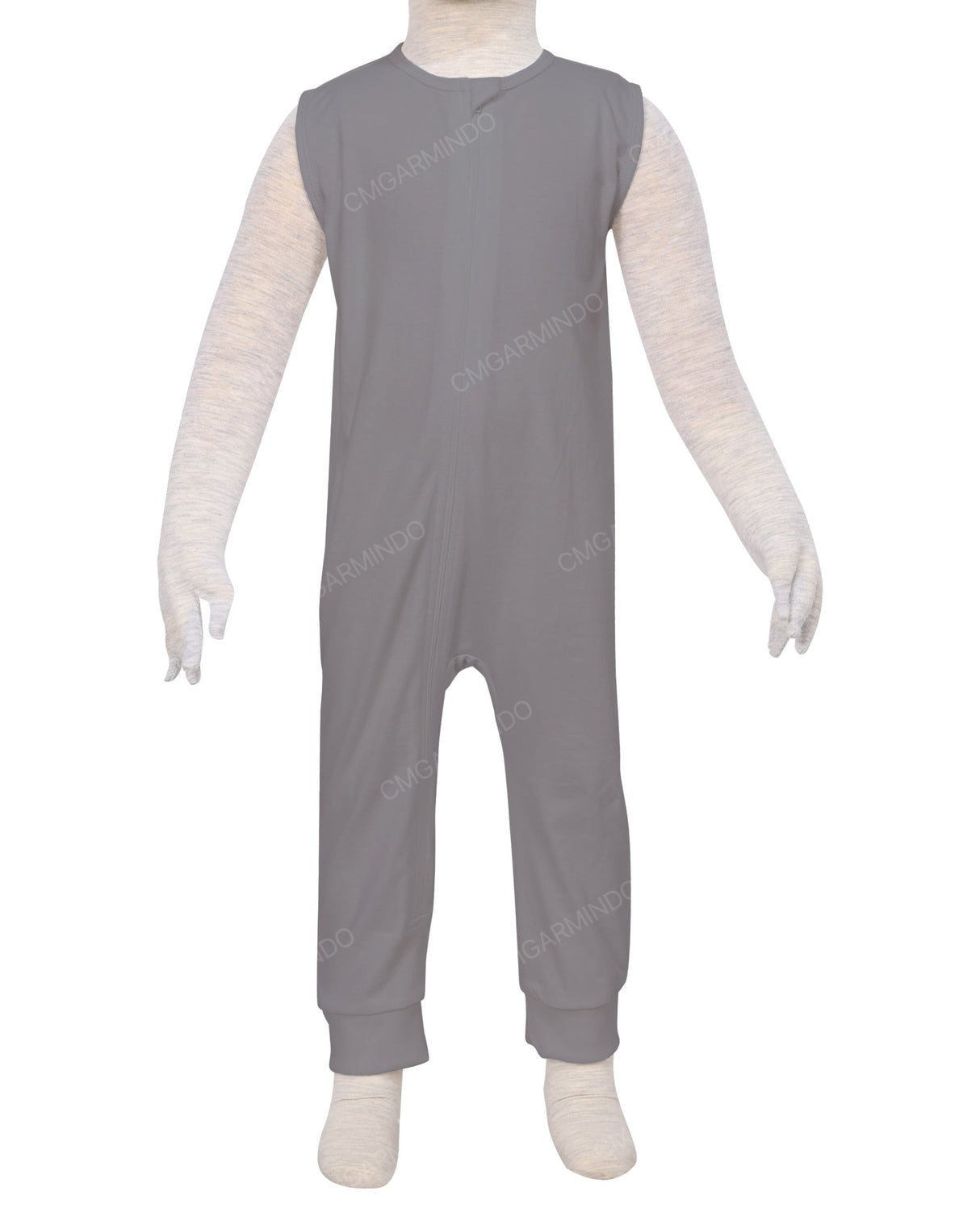 Sleeveless Zip-Up Pants Onesie