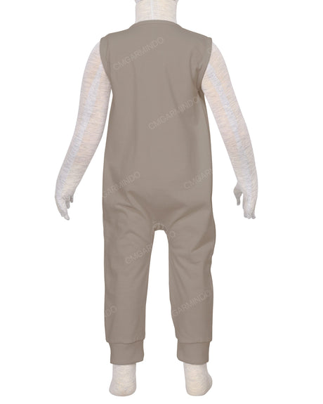 Sleeveless Zip-Up Pants Onesie