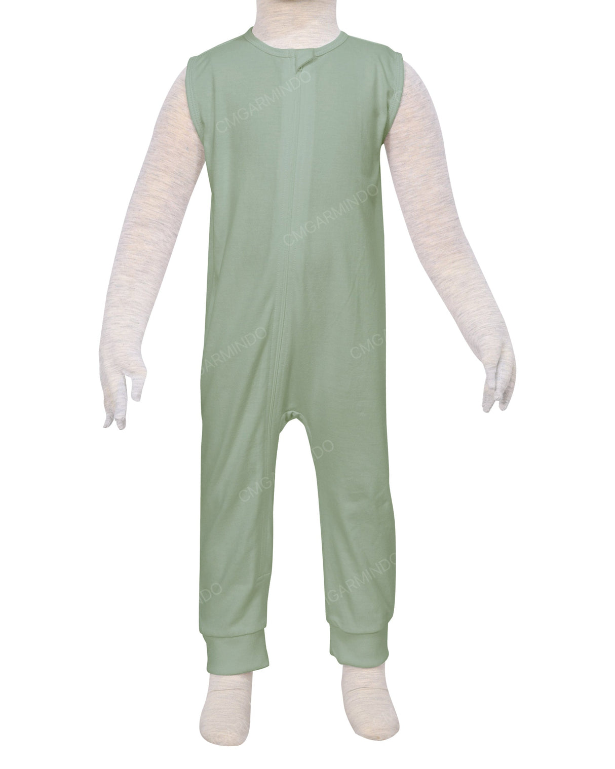 Sleeveless Zip-Up Pants Onesie