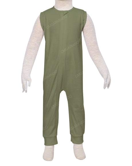 Sleeveless Zip-Up Pants Onesie