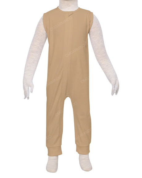 Sleeveless Zip-Up Pants Onesie