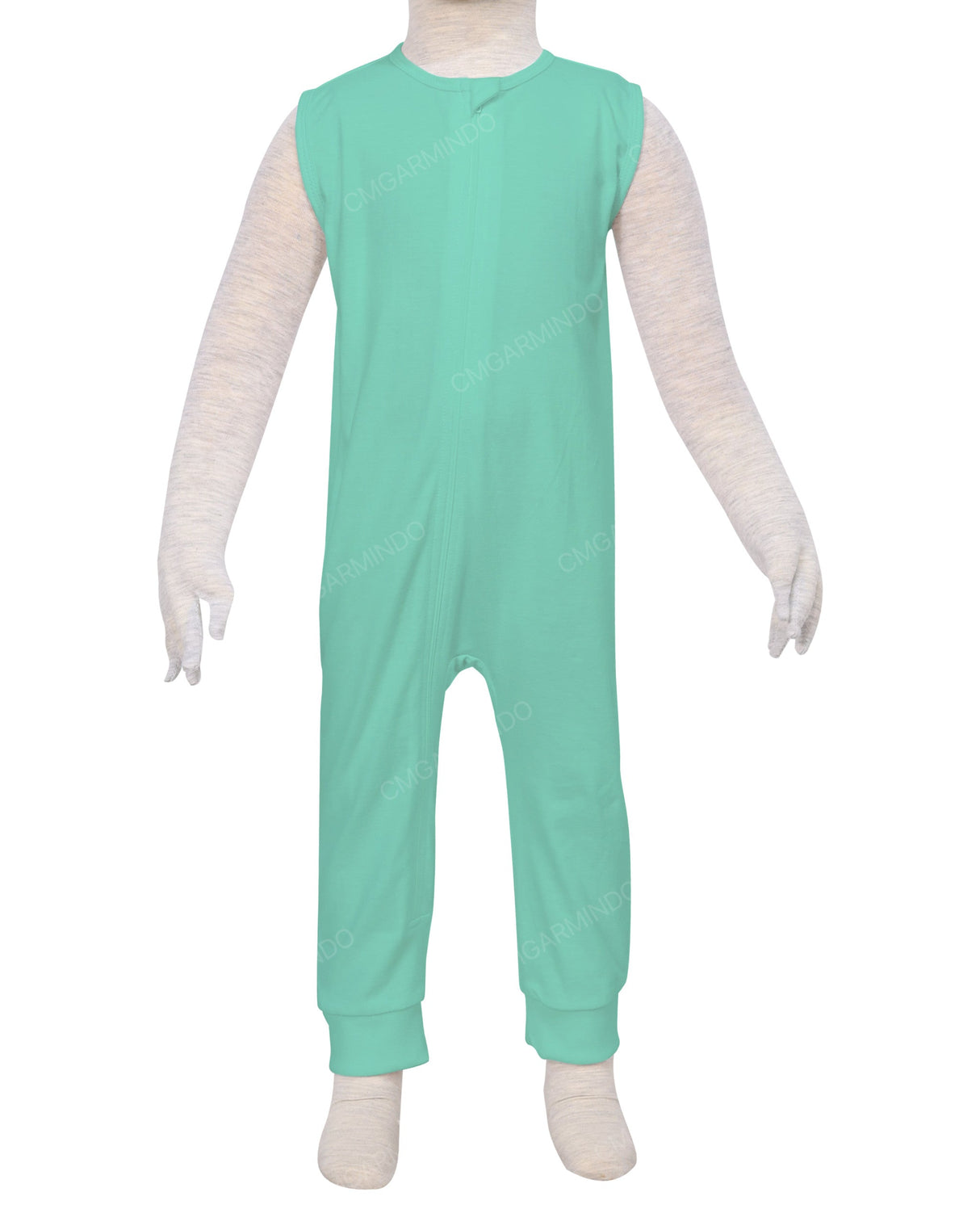 Sleeveless Zip-Up Pants Onesie