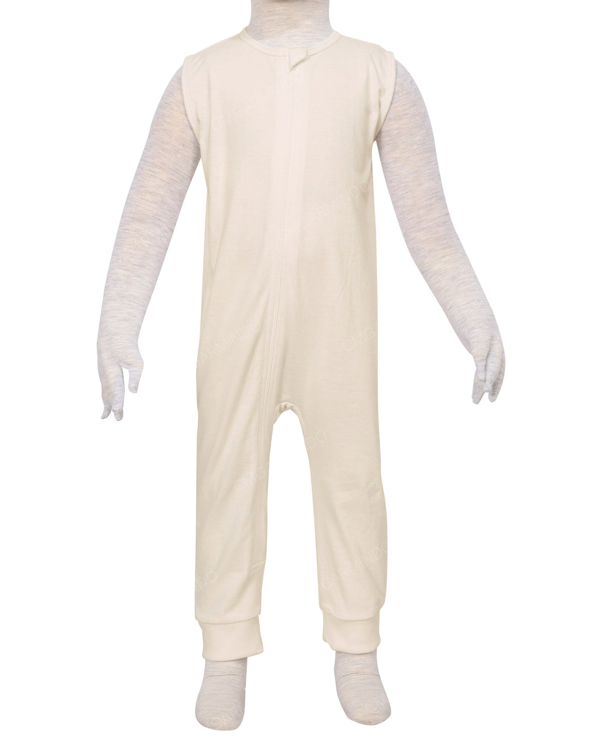 Sleeveless Zip-Up Pants Onesie