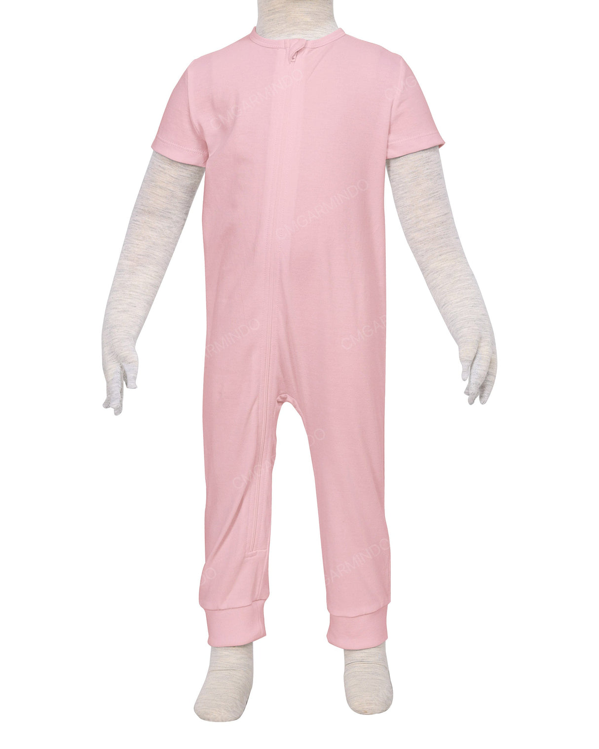 Short Sleeve Zip-Up Pants Onesie