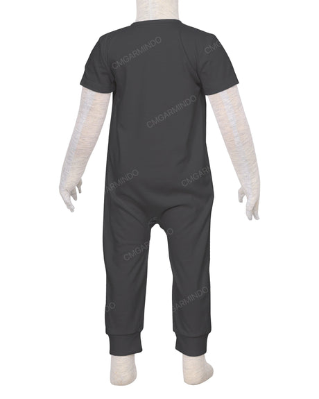 Short Sleeve Zip-Up Pants Onesie
