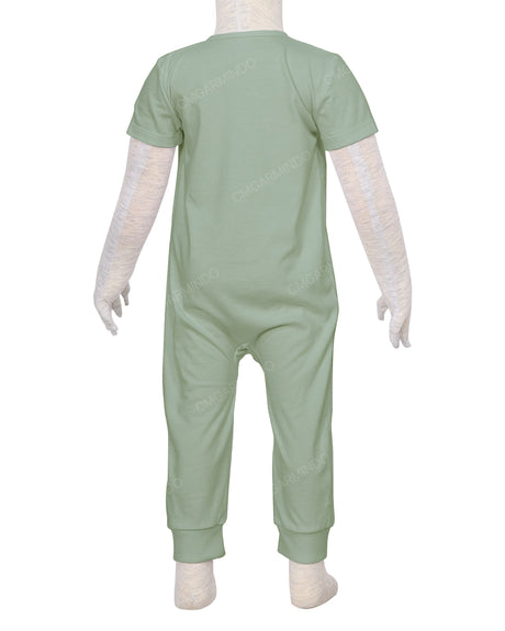 Short Sleeve Zip-Up Pants Onesie