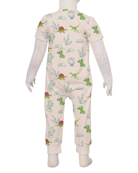 Short Sleeve Zip-Up Pants Onesie