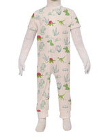 Short Sleeve Zip-Up Pants Onesie