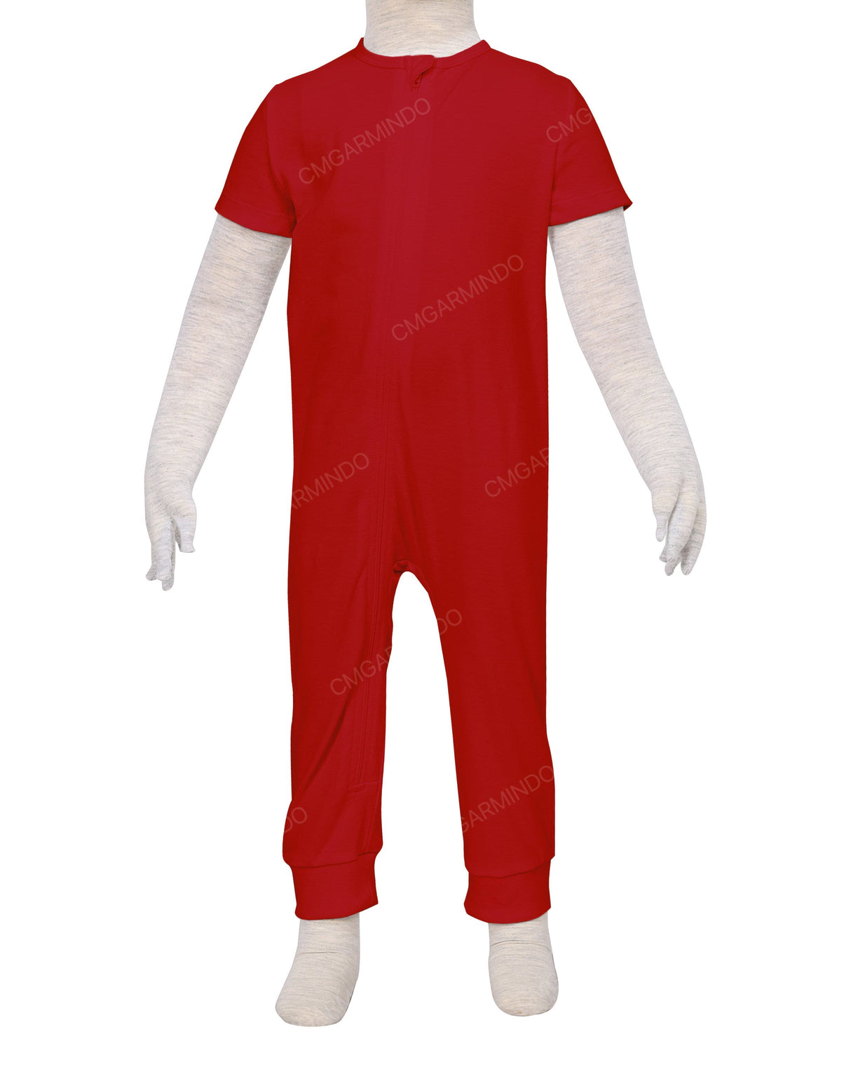 Short Sleeve Zip-Up Pants Onesie