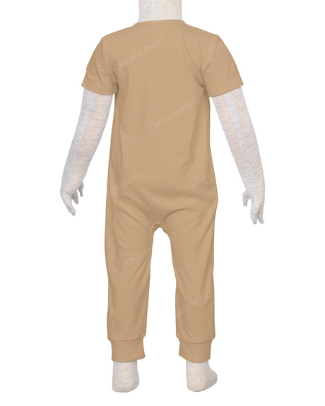 Short Sleeve Zip-Up Pants Onesie