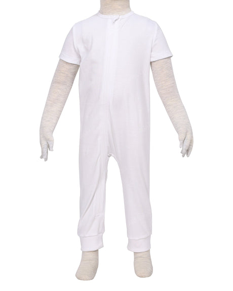 Short Sleeve Zip-Up Pants Onesie