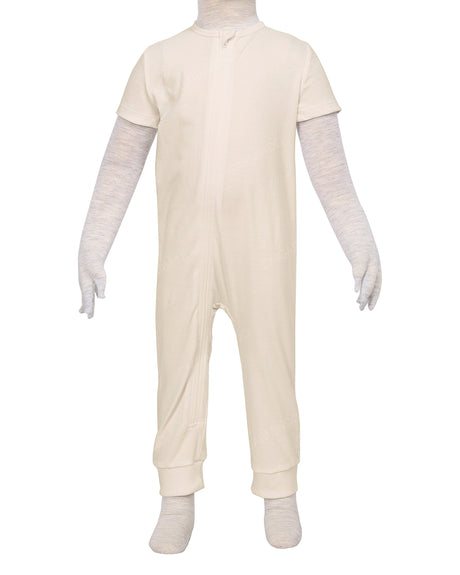 Short Sleeve Zip-Up Pants Onesie