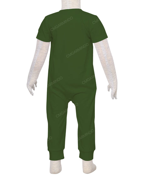 Short Sleeve Zip-Up Pants Onesie