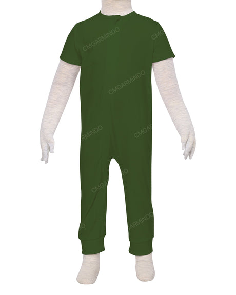 Short Sleeve Zip-Up Pants Onesie