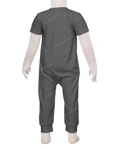 Short Sleeve Zip-Up Pants Onesie