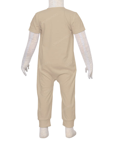 Short Sleeve Zip-Up Pants Onesie