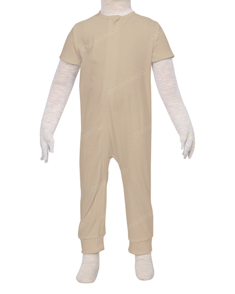 Short Sleeve Zip-Up Pants Onesie
