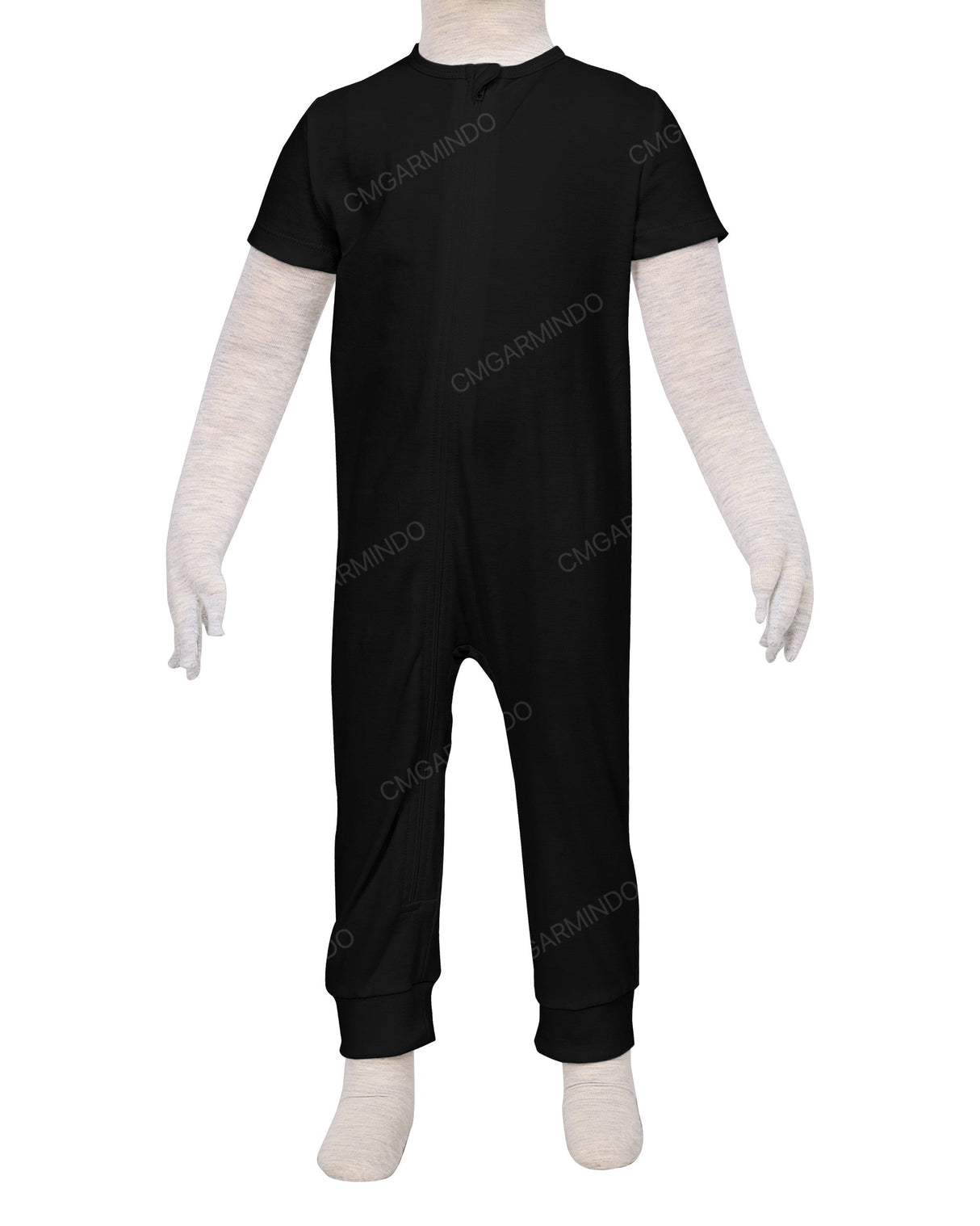 Short Sleeve Zip-Up Pants Onesie