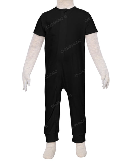 Short Sleeve Zip-Up Pants Onesie