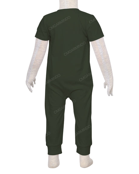 Short Sleeve Zip-Up Pants Onesie