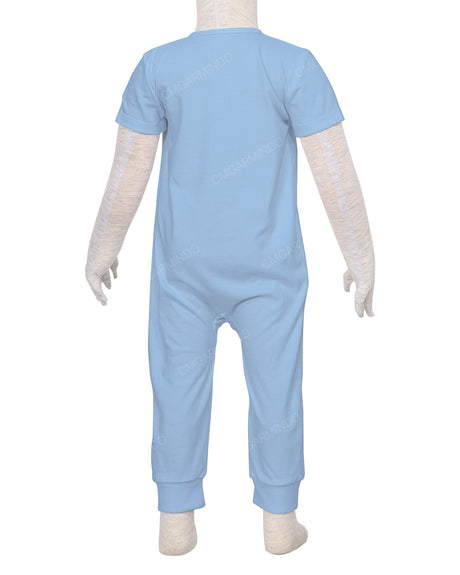 Short Sleeve Zip-Up Pants Onesie