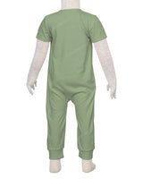 Short Sleeve Zip-Up Pants Onesie