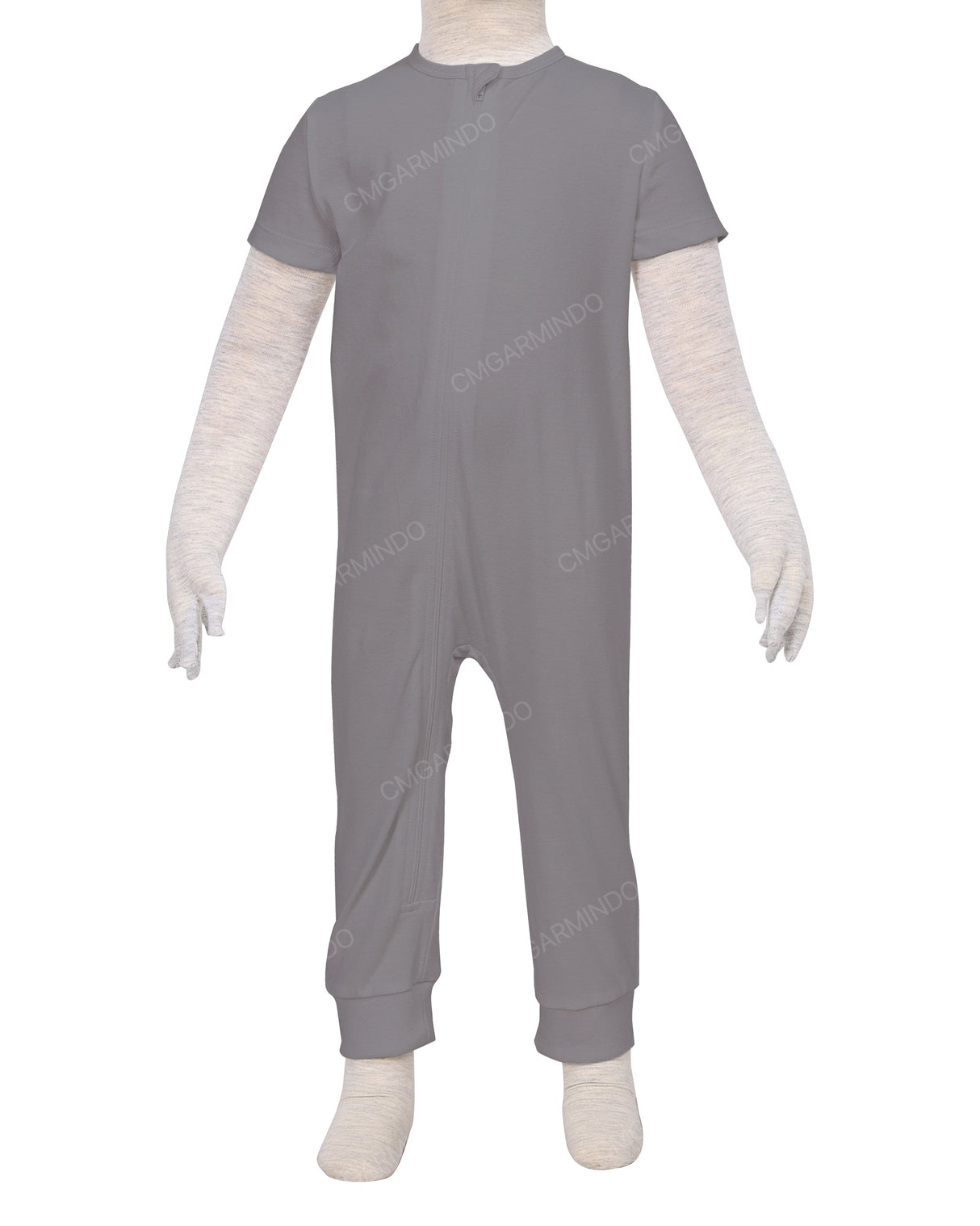 Short Sleeve Zip-Up Pants Onesie