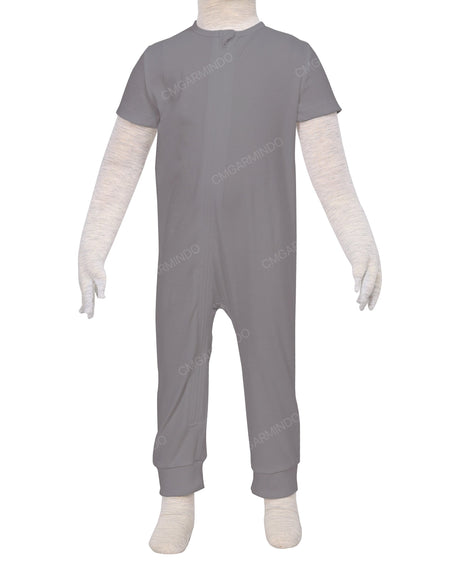 Short Sleeve Zip-Up Pants Onesie
