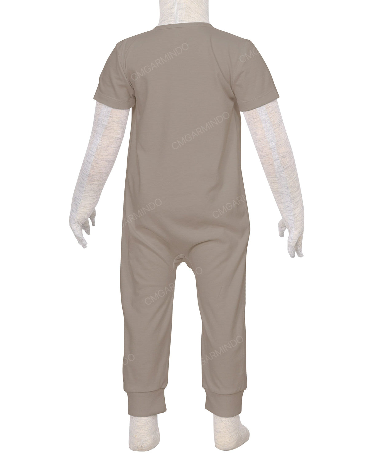 Short Sleeve Zip-Up Pants Onesie