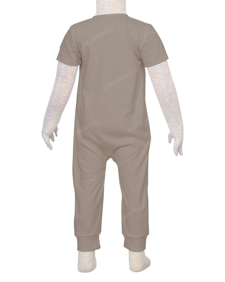 Short Sleeve Zip-Up Pants Onesie