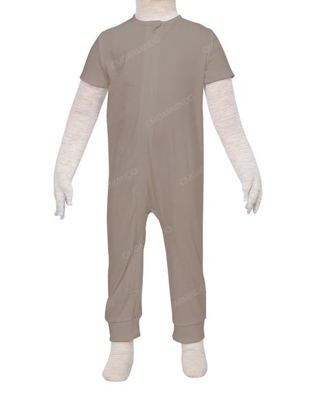 Short Sleeve Zip-Up Pants Onesie