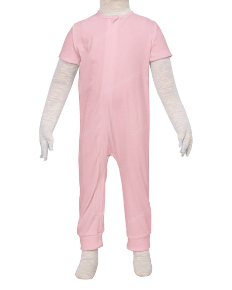 Short Sleeve Zip-Up Pants Onesie