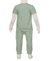Short Sleeve Zip-Up Pants Onesie