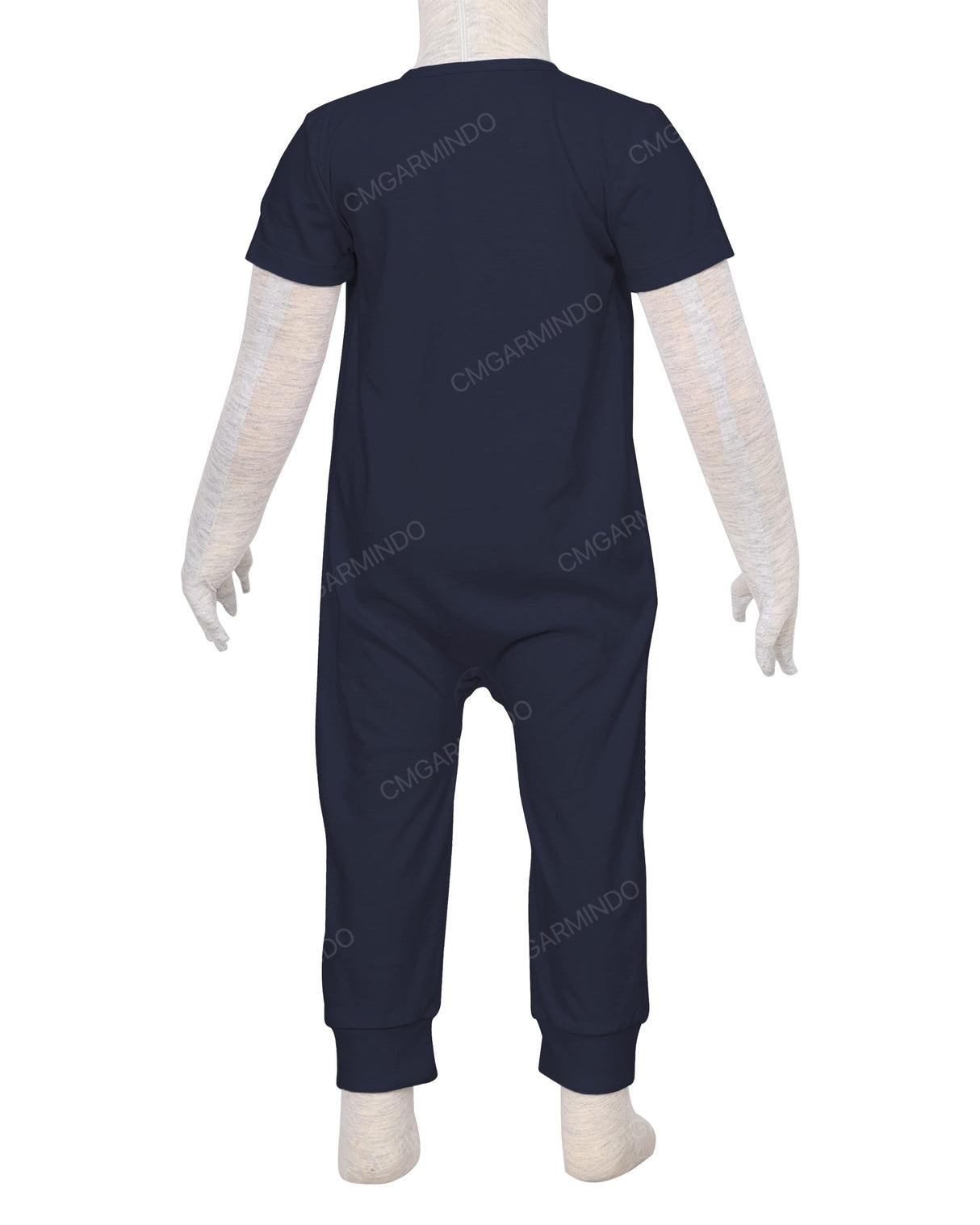 Short Sleeve Zip-Up Pants Onesie