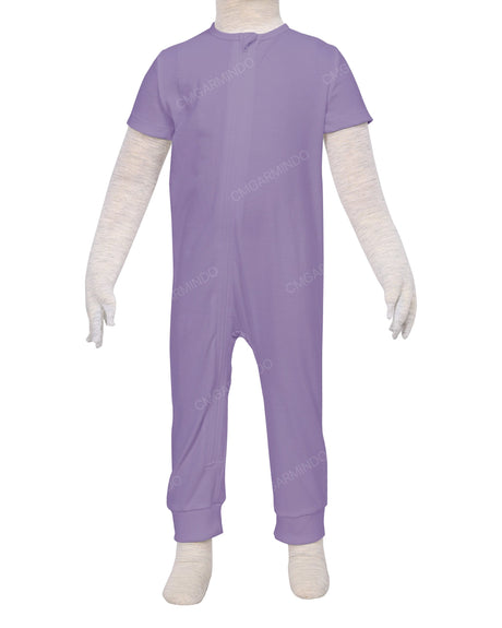 Short Sleeve Zip-Up Pants Onesie