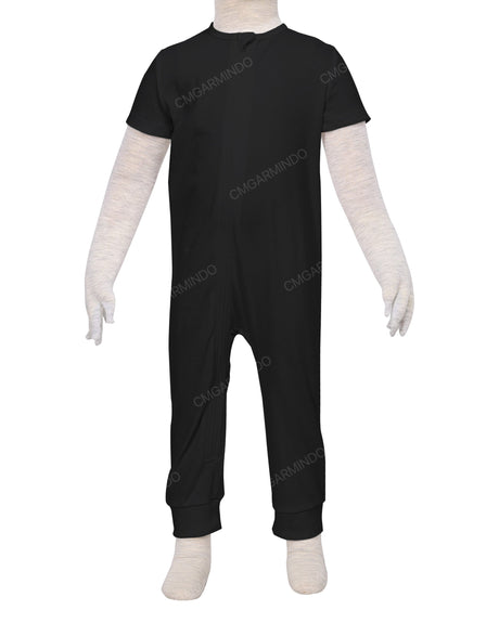 Short Sleeve Zip-Up Pants Onesie