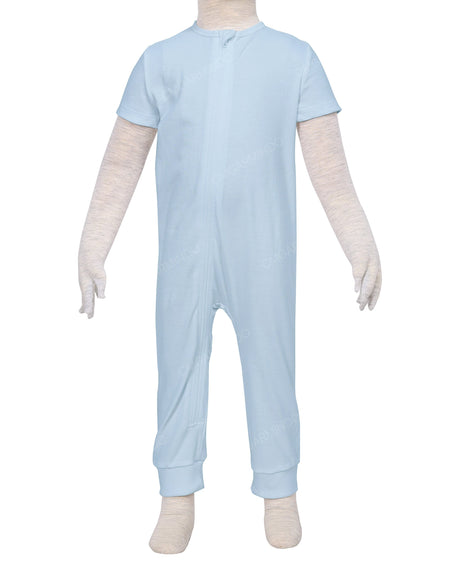 Short Sleeve Zip-Up Pants Onesie