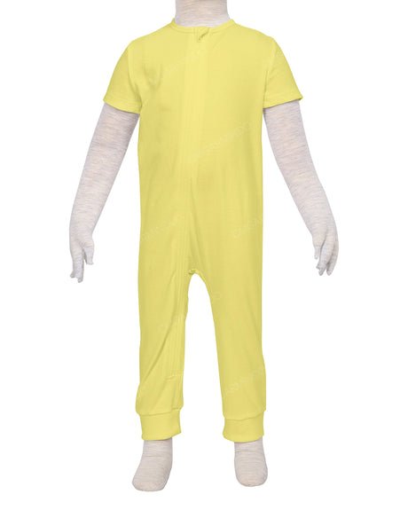 Short Sleeve Zip-Up Pants Onesie