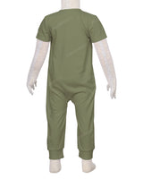 Short Sleeve Zip-Up Pants Onesie
