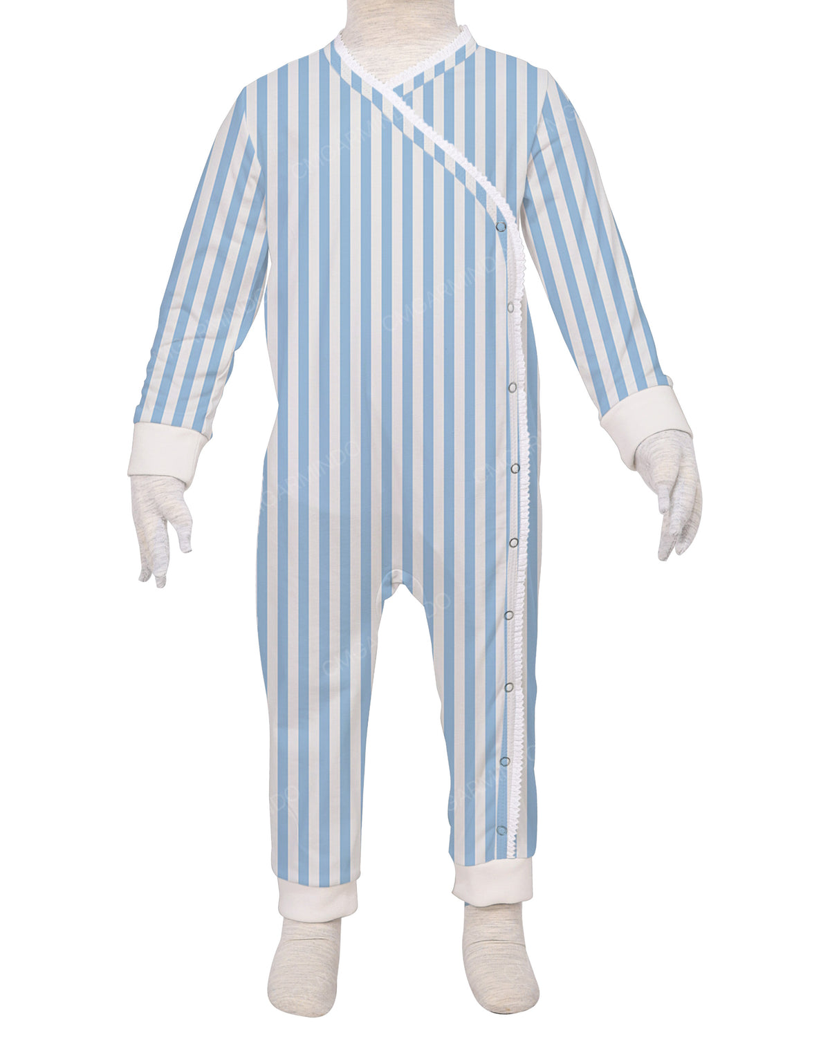 Long Sleeve Frill Wrap Pants Onesie