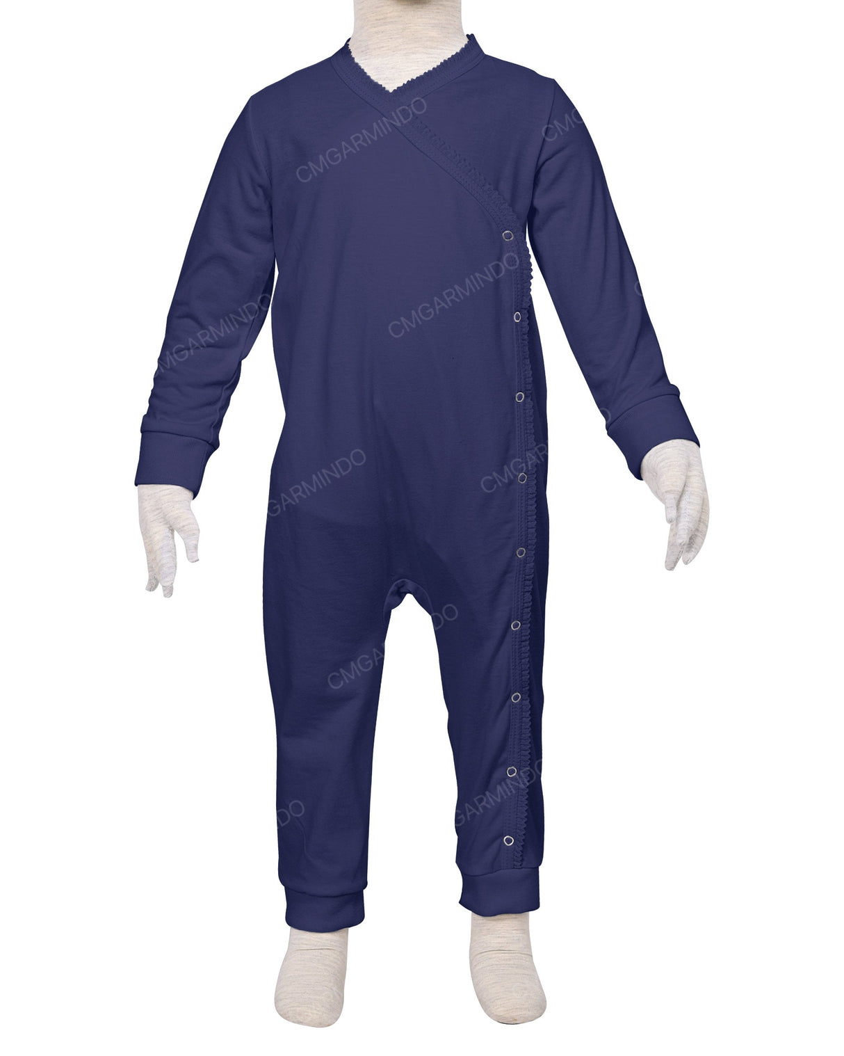 Long Sleeve Frill Wrap Pants Onesie