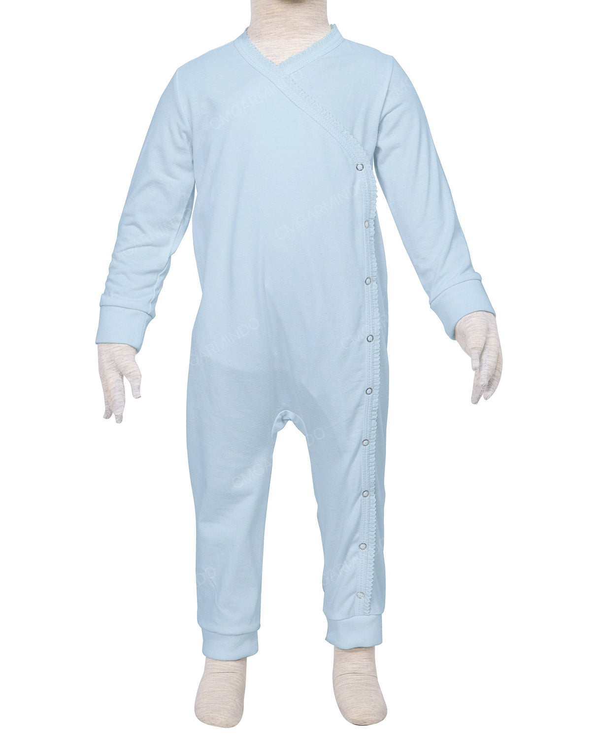 Long Sleeve Frill Wrap Pants Onesie