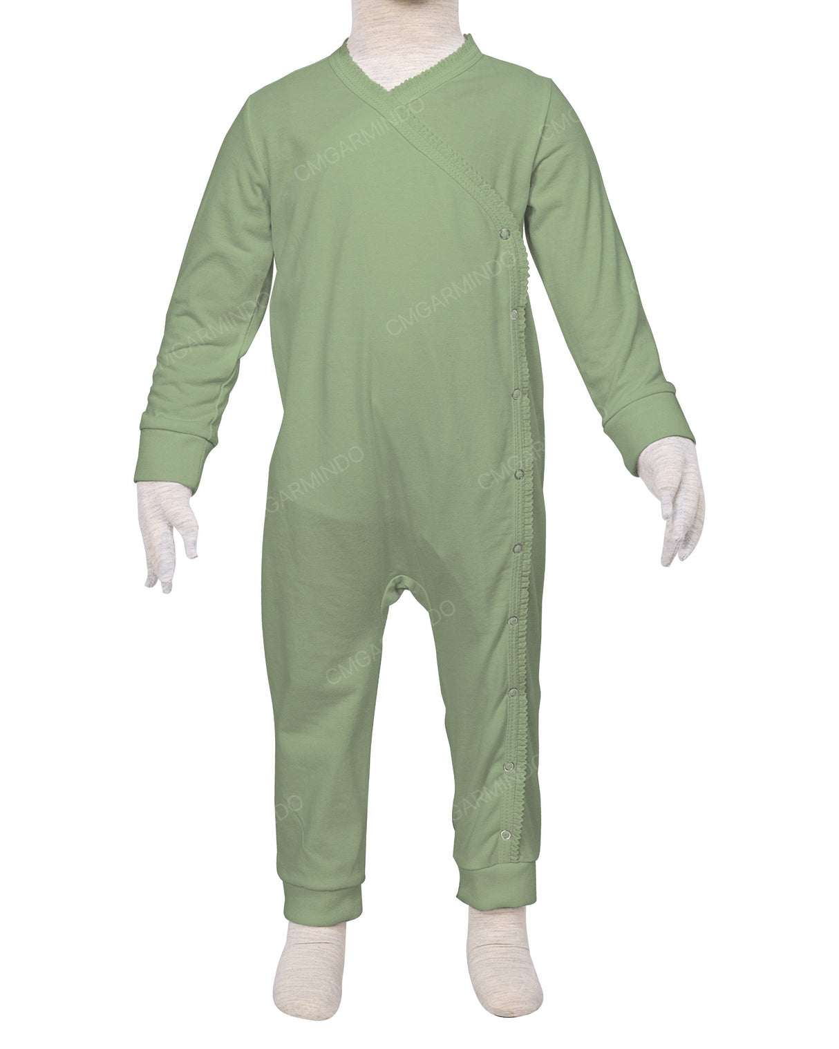 Long Sleeve Frill Wrap Pants Onesie