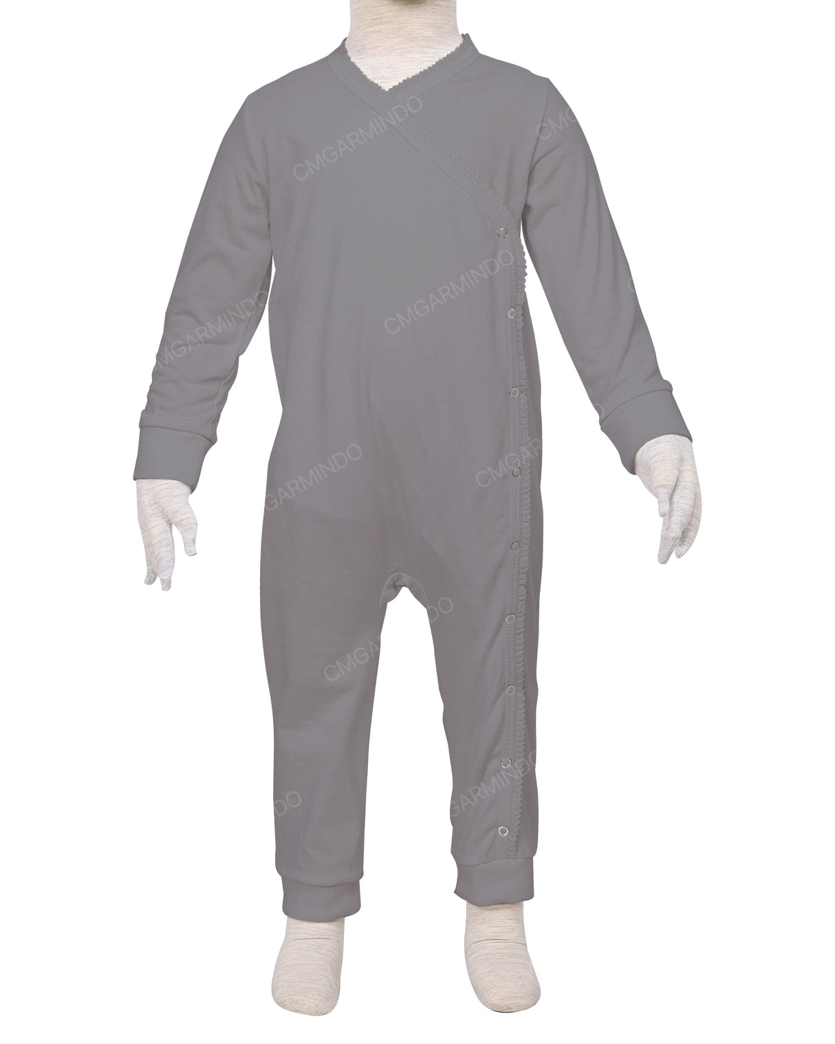 Long Sleeve Frill Wrap Pants Onesie
