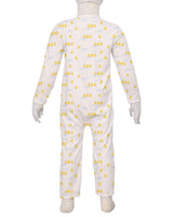 Long Sleeve Binding Zip-Up Pants Onesie