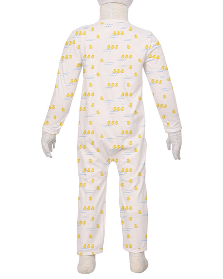 Long Sleeve Binding Zip-Up Pants Onesie