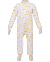 Long Sleeve Binding Zip-Up Pants Onesie