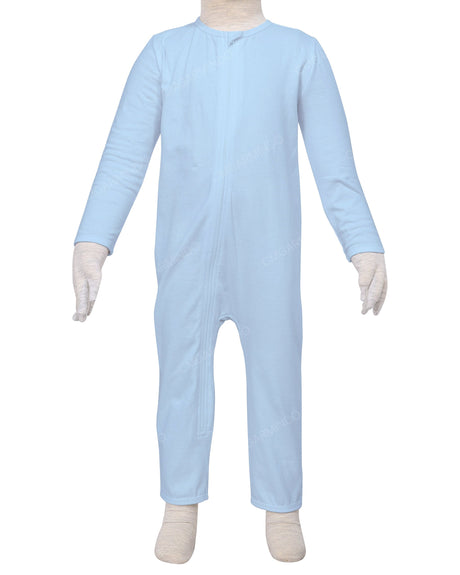 Long Sleeve Binding Zip-Up Pants Onesie