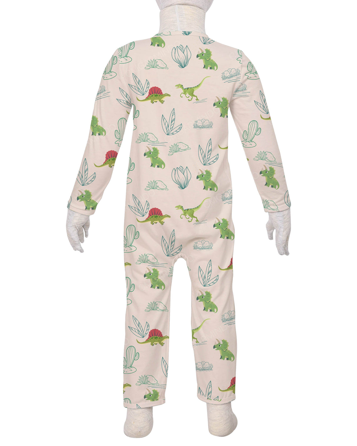 Long Sleeve Binding Zip-Up Pants Onesie