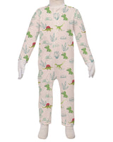 Long Sleeve Binding Zip-Up Pants Onesie
